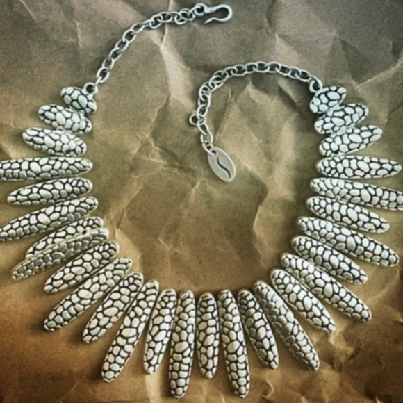 Silver Boho Statement Necklace - Picture 7 of 16